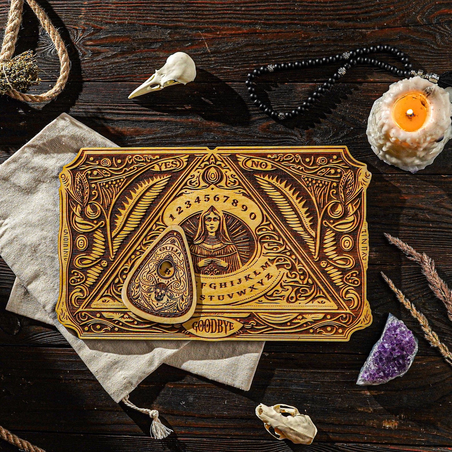 Wooden ouija board