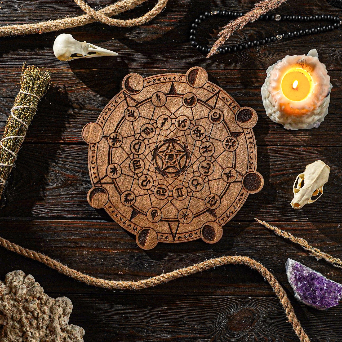 Wooden Crystal Grid
