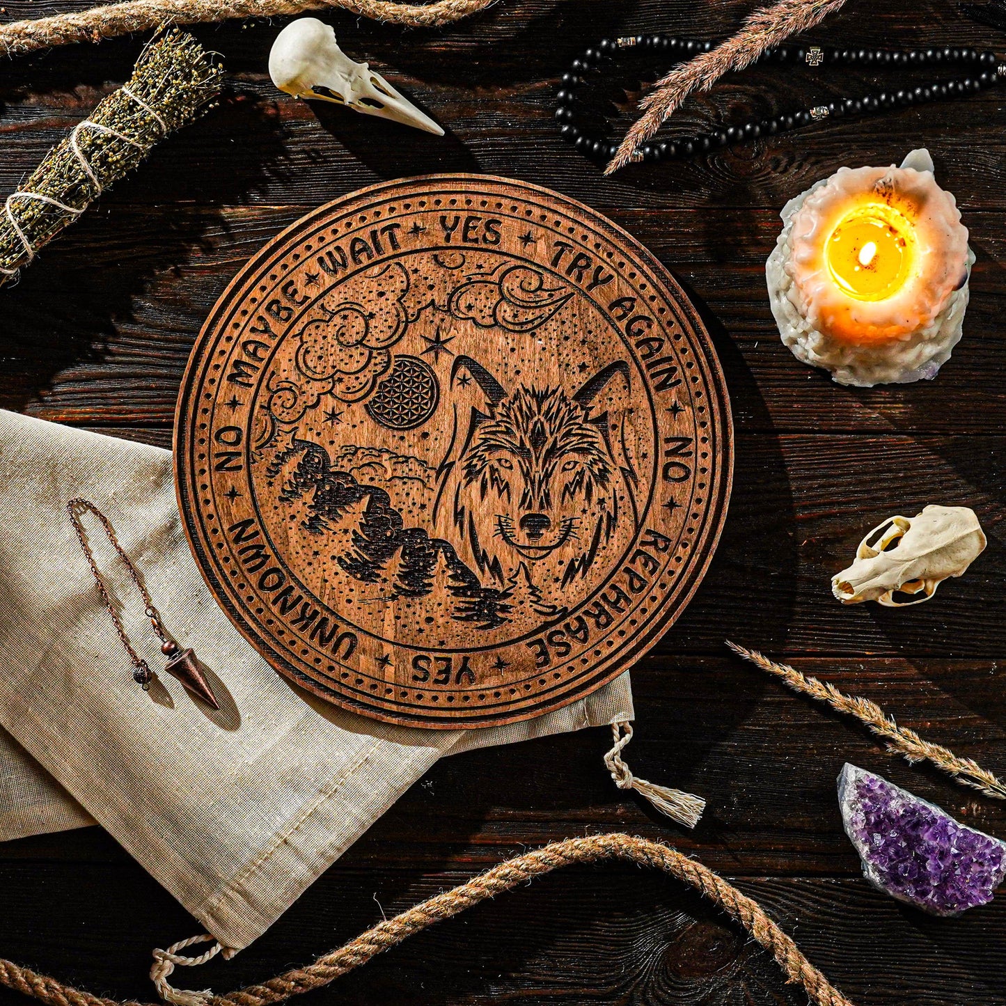 wolf altar board